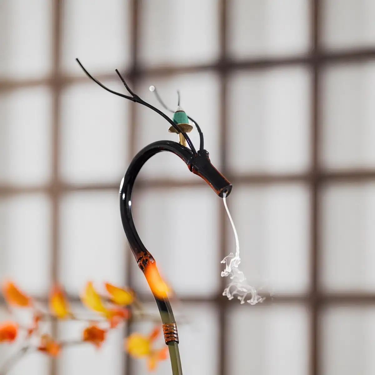 The Ascendant Spirit – Bamboo Dragon Incense Burner - Side View