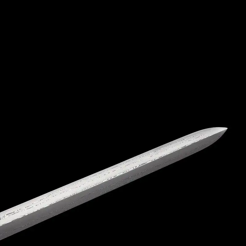 Premium Black & Gold Concealed Sword Cane - Back View