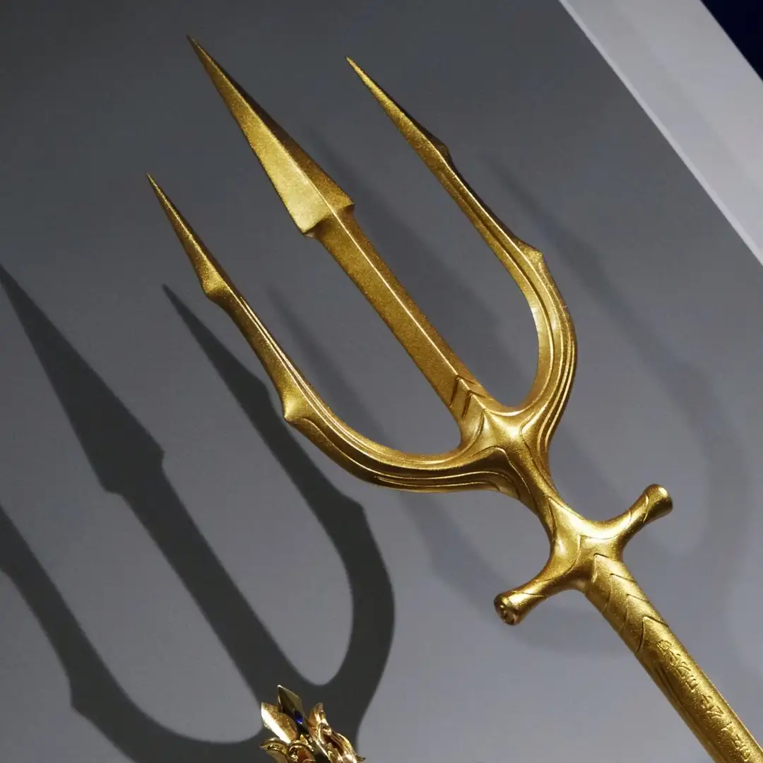 Premium Golden Trident 1:1 Scale Collectible Replica - Side View