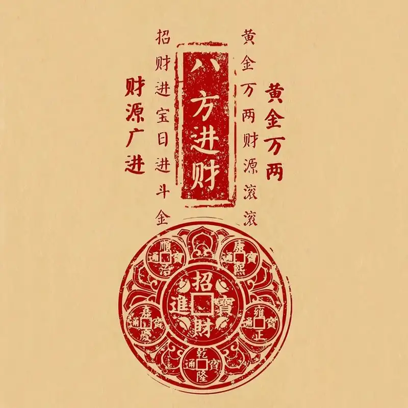 Mountain Spirit Talisman Coin - Taoism Charm - Detail Shot