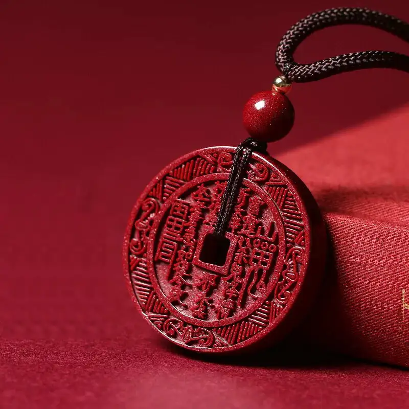 Mountain Spirit Talisman Coin - Taoism Charm 35mm yellow