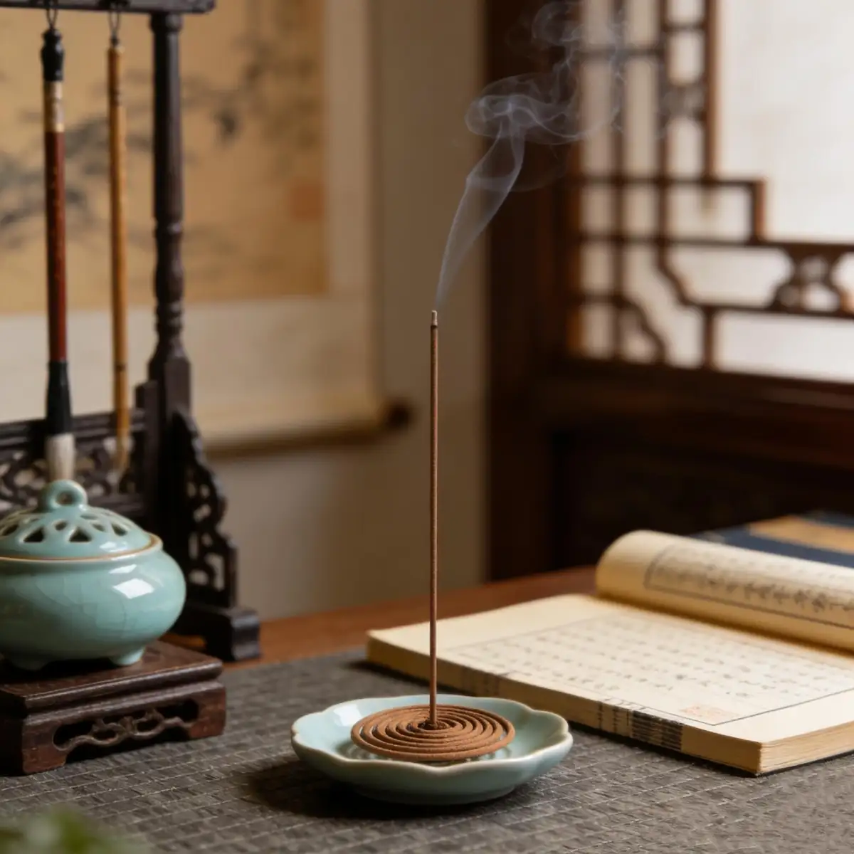 Premium Natural Incense Sticks - Hand-Rolled for Relaxation and Mindfulness - Back View