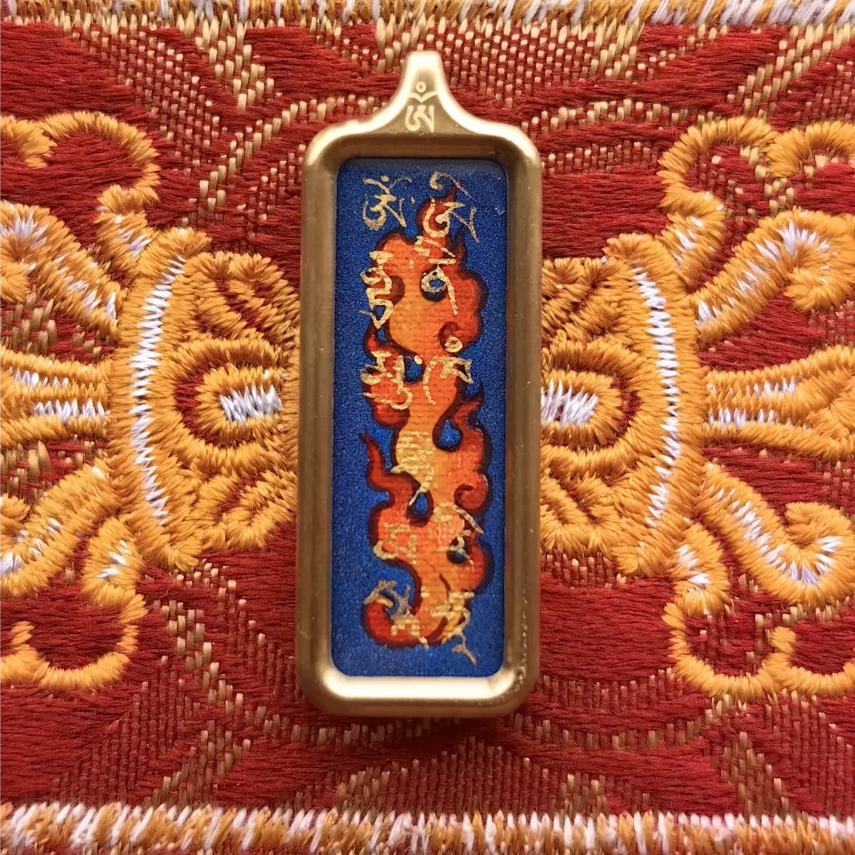 Sacred Art of Tibet: Authentic Hand-Painted Thangka by Master Artisans 30mm flame
