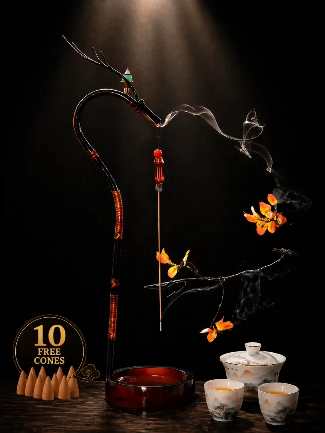 The Ascendant Spirit – Bamboo Dragon Incense Burner