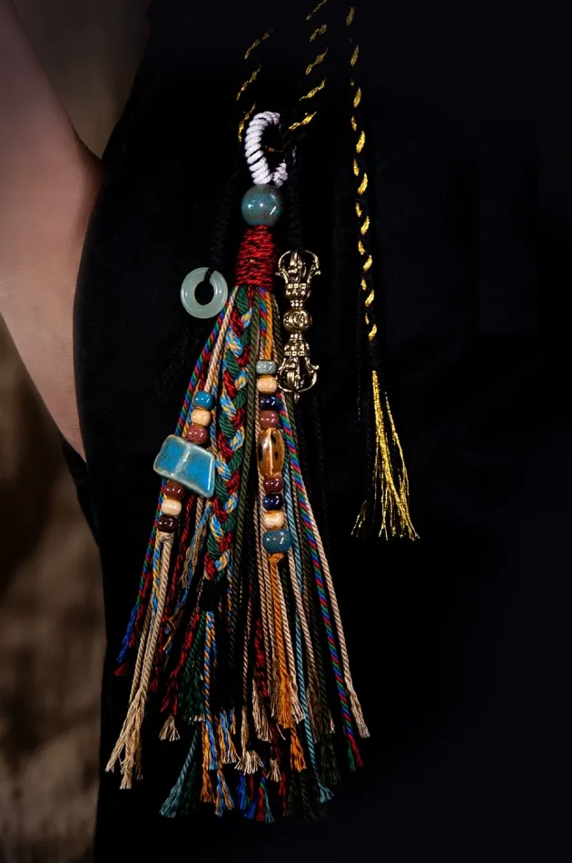 Spirit of the Himalayas: Authentic Handmade Tibetan Good Luck Tassel Charm