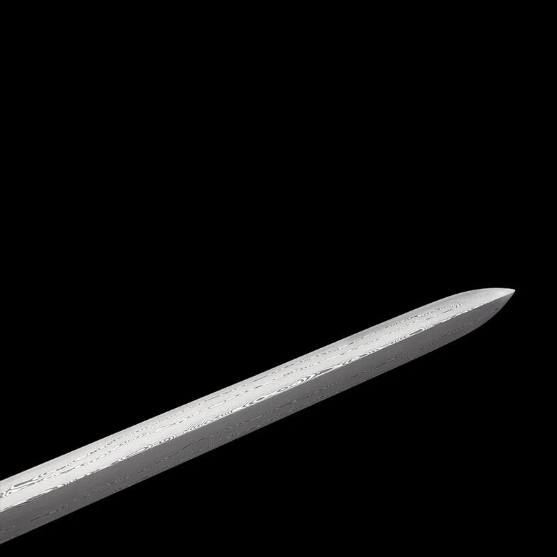 Premium Black & Gold Concealed Sword Cane - Back View