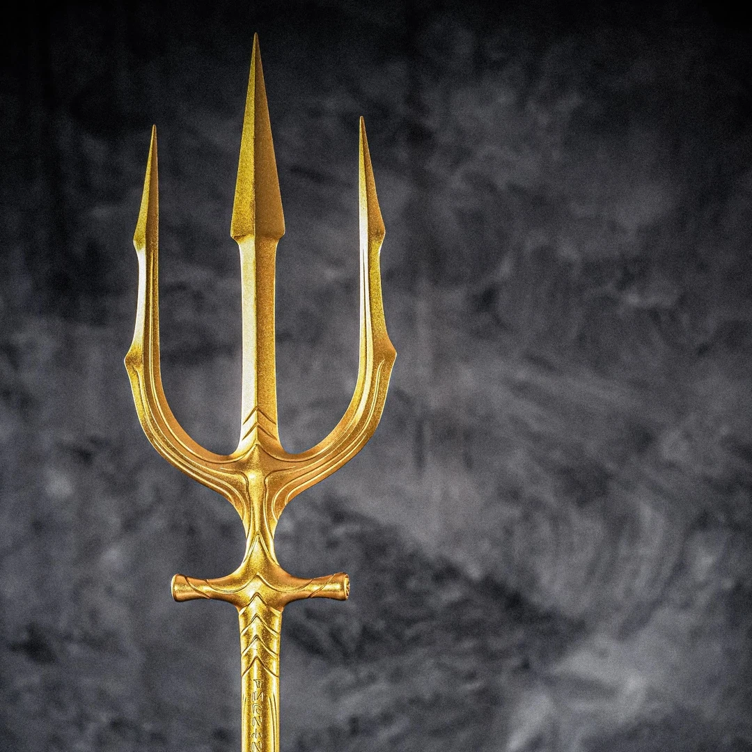 Premium Golden Trident 1:1 Scale Collectible Replica - Detail Shot