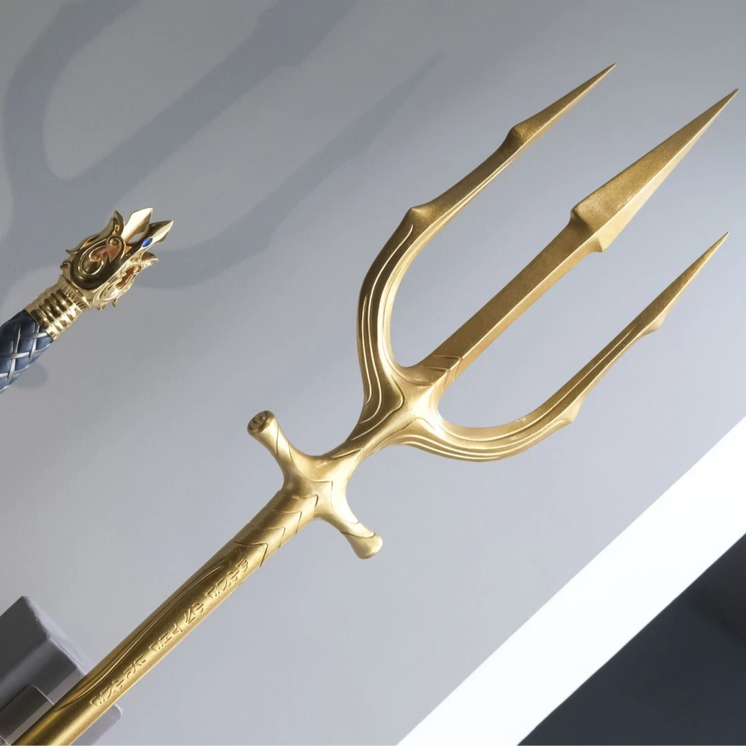 Premium Golden Trident 1:1 Scale Collectible Replica - Lifestyle Display