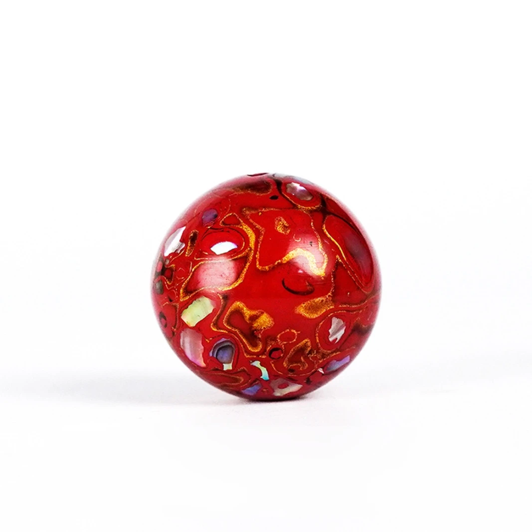 Chinese Lacquerware & Urushi, Single Buddha Mala Beads 12mm red