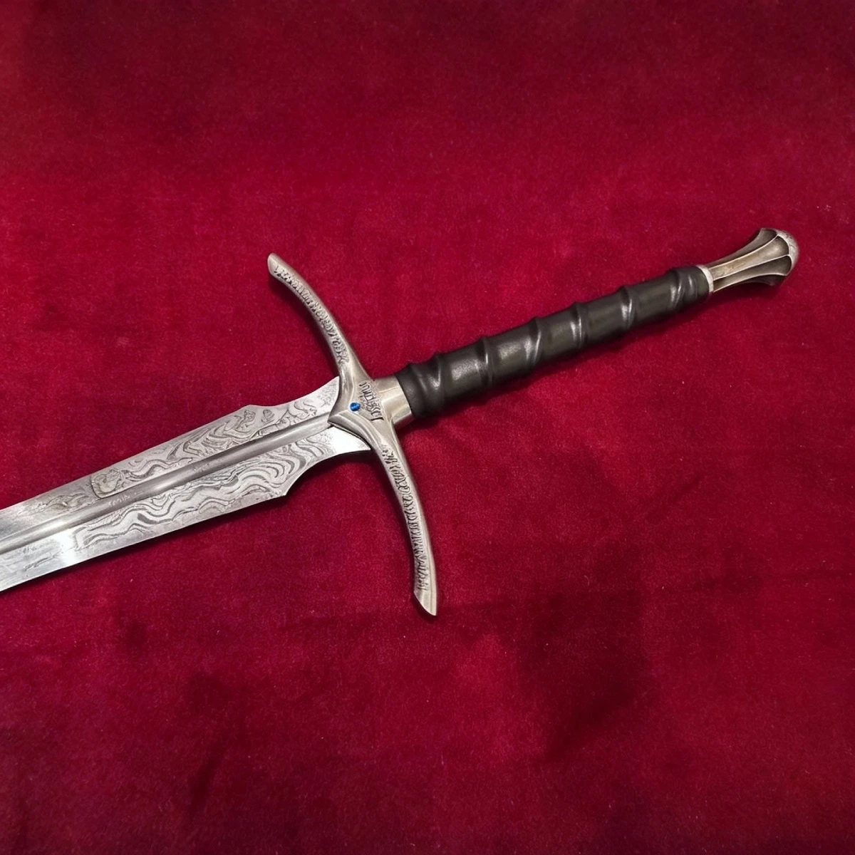 Glamdring — Foe-hammer, Gandalf's sword Raw Steel Fittings - Blunt Blade silver