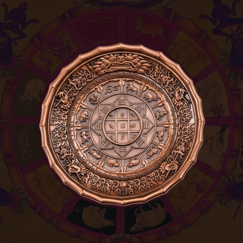 Feng Shui Incense Burner of the Potala Palace 100 mm multicolored