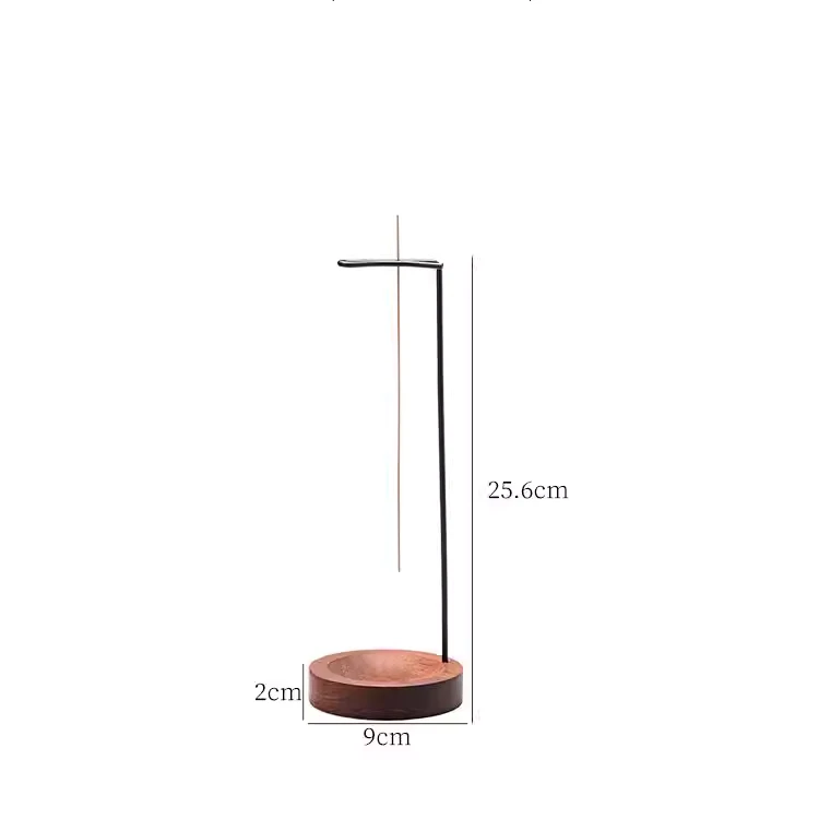 The Zen Gravity Inverted Incense Holder – Solid Wood & Iron Series - Detail Shot