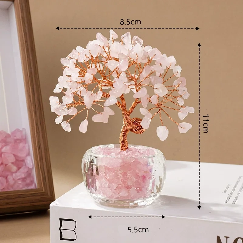 The Third-Eye Sentinel: Cosmic Intuition Spire, feng shui energy tree 12cm pink