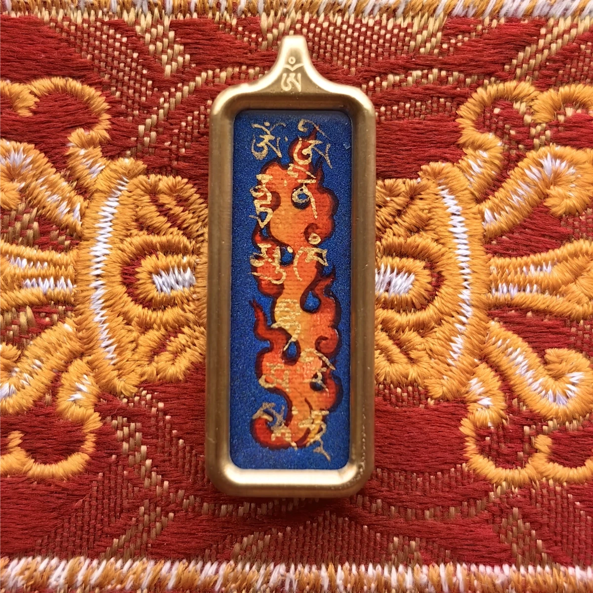 Sacred Art of Tibet: Authentic Hand-Painted Thangka by Master Artisans 30mm flame