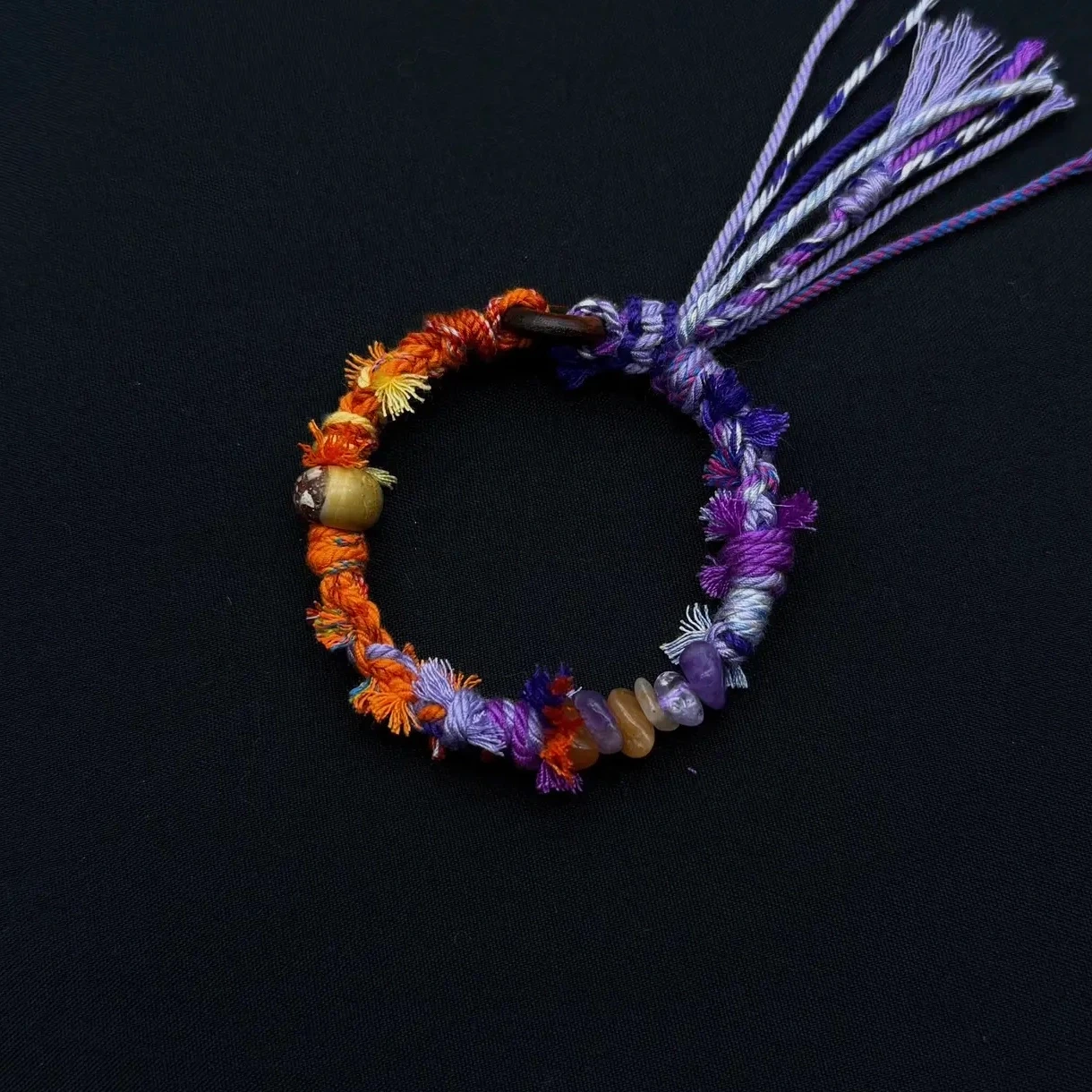 Himalayan Blessing: Handwoven Tibetan Lucky Knot Bracelet with Sacred Charms regular prayer flags